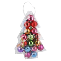 34er Set Weihnachtskugeln, fancy