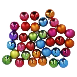 34er Set Weihnachtskugeln, fancy