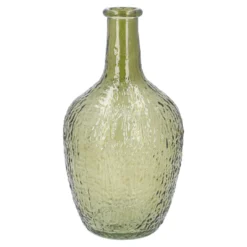 Flaschenvase Antik, dunkelgrün/bauchig, 14 x 26 cm
