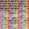 Geschenkpapier Kraft, Happy Birthday/Rainbow, 2 m