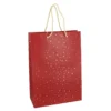 Geschenktüte Sterne, rot/gold, 22 x 31 cm