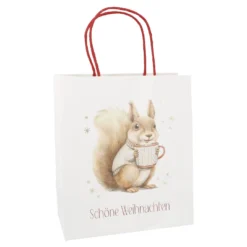 Geschenktüte Weihnachten, Eichhörnchen, 19 x 22 cm