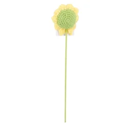 Häkel-Sonnenblume mit Spruch, blanko, 32 cm