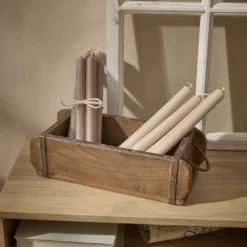 Holzschale Rustik, mit Griff, 32 cm