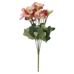 Hortensienstrauß Mini, apricot/lila, 31 cm