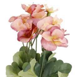 Hortensienstrauß Mini, apricot/lila, 31 cm