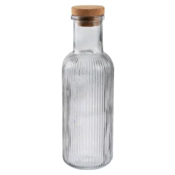 Karaffe mit Korkdeckel, grau, 1000 ml