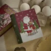 Keksdose Mini-Buch, Weihnachtsmann/Rentier, 10 x 12 cm