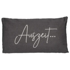 Kissen Auszeit, grau, 50 x 30 cm