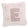 Kissen Buchstabe, E/rosa, 30 x 30 cm
