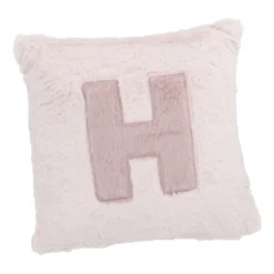 Kissen Buchstabe, H/rosa, 30 x 30 cm