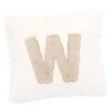 Kissen Buchstabe, W/creme, 30 x 30 cm