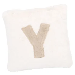 Kissen Buchstabe, Y/creme, 30 x 30 cm