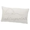 Kissen Lieblingsplatz, beige, 50 x 30 cm