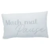 Kissen Mach mal Pause, hellblau, 50 x 30 cm
