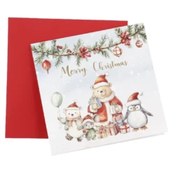 Klappkarte 3D, Weihnachtsfreunde