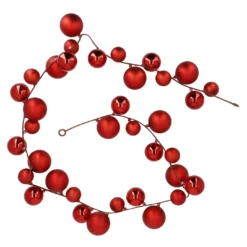 Kugel-Girlande, rot, 174 cm