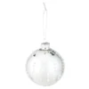 Kugel Noppen, silber-glänzend, 8 cm