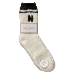 Kuschelsocken Buchstabe, N/schwarz, Gr. 35-42