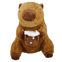 Kuscheltier Capybara, Essen/Bubble-Tea, 40 cm