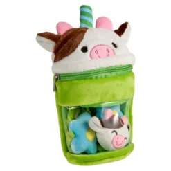 Kuscheltier Tier-Becher, Kuh, 28 cm