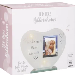 LED-Bilderrahmen Herz, Mama