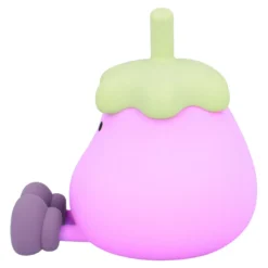 LED-Deko mit Gesicht, Aubergine, 11 cm