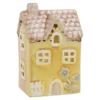 LED-Haus Frühling, gelb, 12 cm