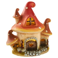 LED-Haus Herbst, Pilz/Punkte, 20 cm