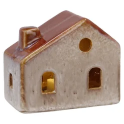 LED-Haus Rustik, hellbraun, 8 cm