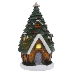 LED-Haus Wichtel, grün, 24 cm