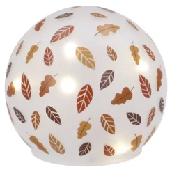 LED-Kugel Blätter/satiniert, 12 cm