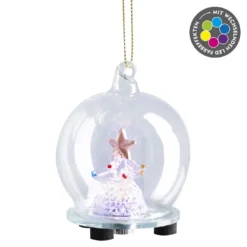 LED-Kugel Tanne, bunt, 6 x 7.5 cm