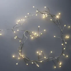 LED-Lichterkette Cluster, silber, 80er