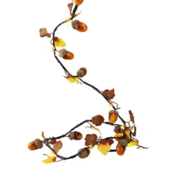 LED-Lichterkette Eichel, Blatt, 15er