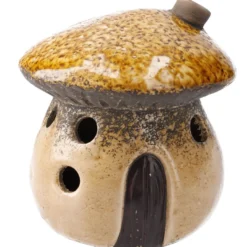 LED-Pilz Haus, gelb, 13 cm