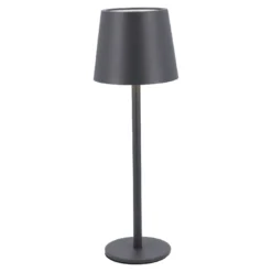 LED-Tischlampe Akku, dunkelgrau, 28 cm