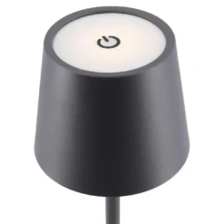 LED-Tischlampe Akku, dunkelgrau, 28 cm