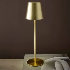 LED-Tischlampe Akku, gold, 37 cm