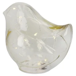 LED-Vogel, gelb, 15 x 13 cm