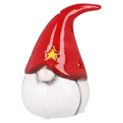 LED-Wichtel mit Mütze, rot, 11 cm