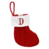 Nikolausstiefel Buchstabe, Strick, D, 18 cm
