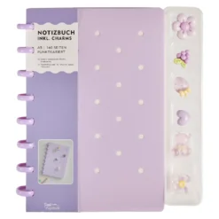 Notizbuch Charms, A5, flieder