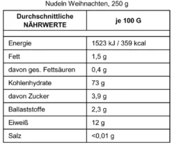 Nudeln Weihnachten, Weihnachtsmann, 250 g