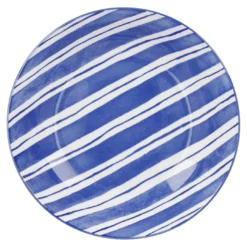 Pastateller Bali, Streifen/blau, 20 cm