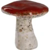 Pilz Rustik, flach/rot, 6.5 cm