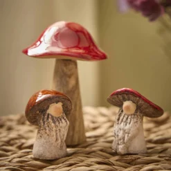 Pilz Wichtel, flach/rot, 6.2 cm