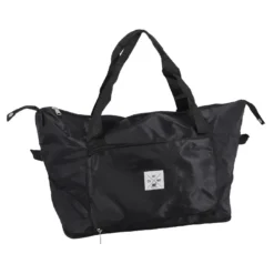 Reisetasche, faltbar, schwarz, 42 cm