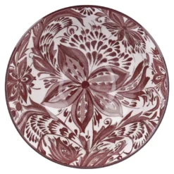 Schale Bali, Blumen/lila, tief, 15.5 cm