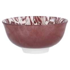Schale Bali, Blumen/lila, tief, 11.5 cm